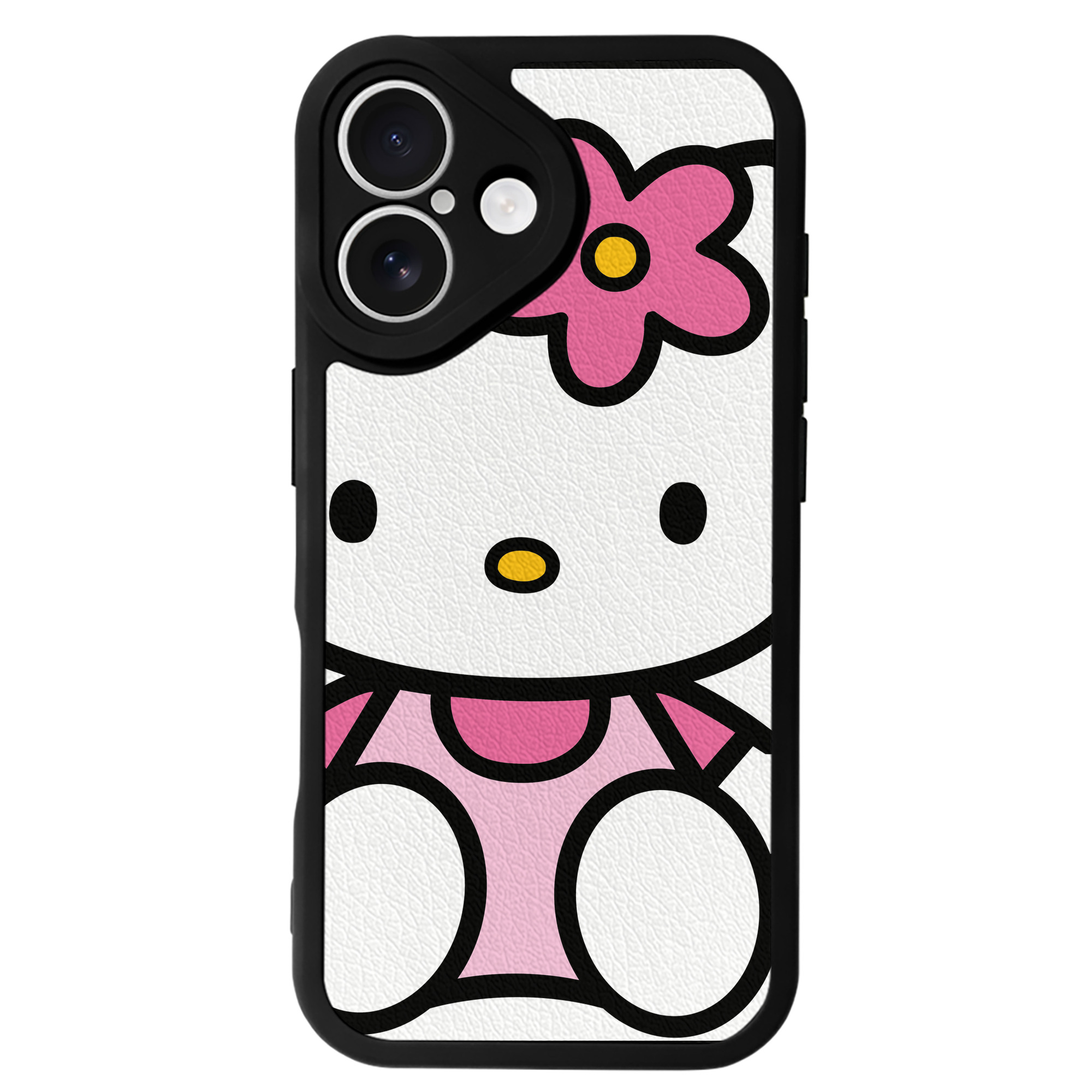 （画像用） Hello Kitty ハローキティ 【iPhone 16シリーズ対応】シリコンスマホケース（レザー調） 材質：シリコン